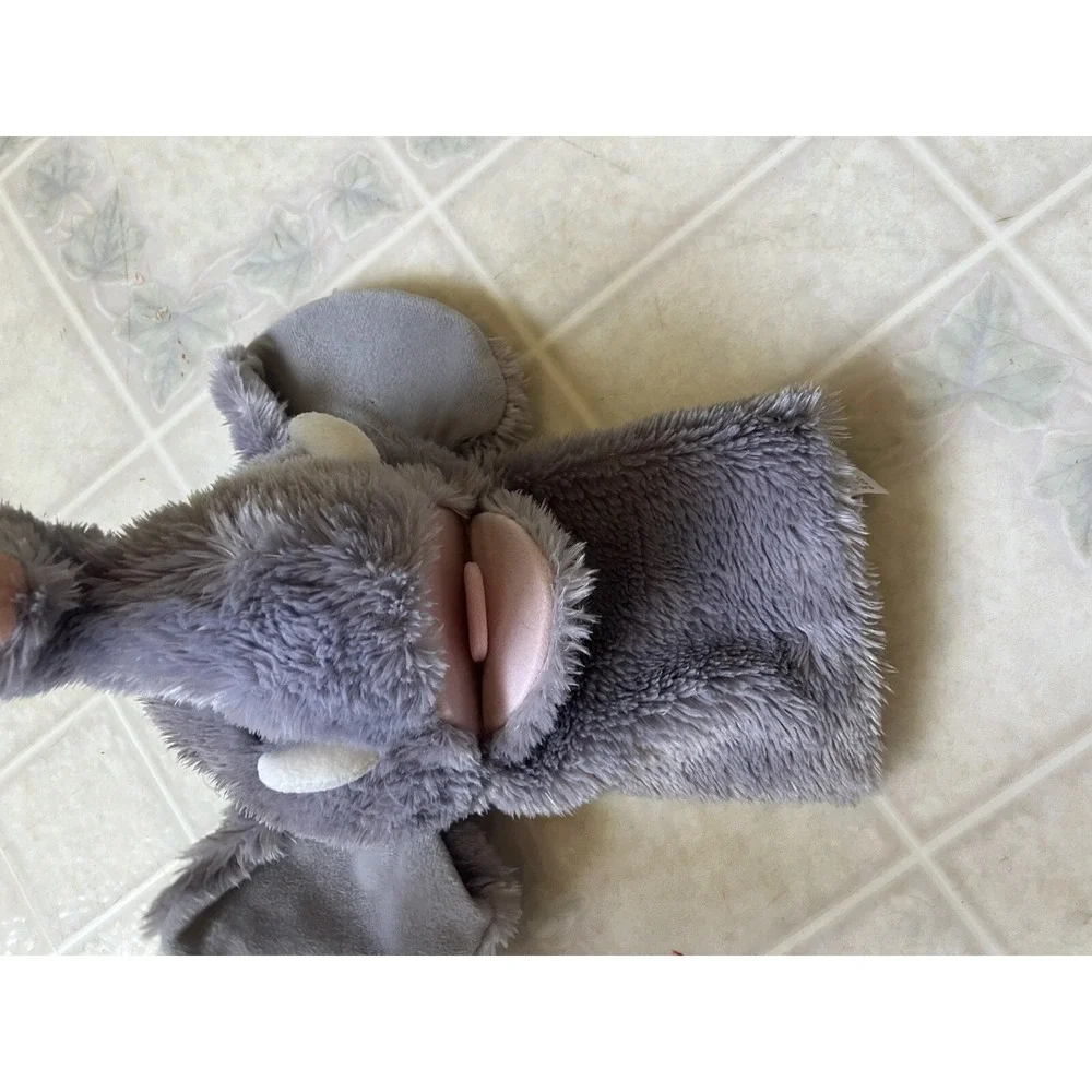 Aurora Elephant‎ Hand Puppet Plush Stuffed Animal Toy Gray